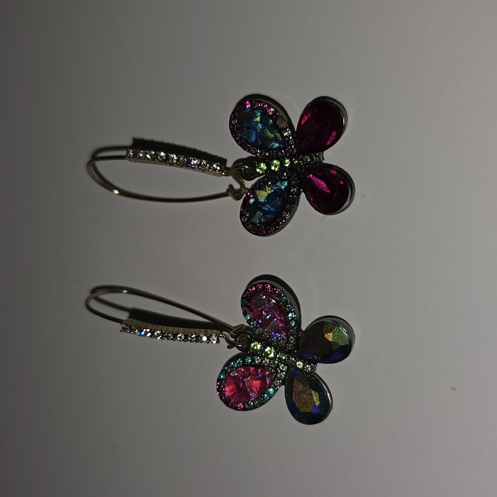 Betsey Johnson Butterfly Earrings - Picture 3 of 5